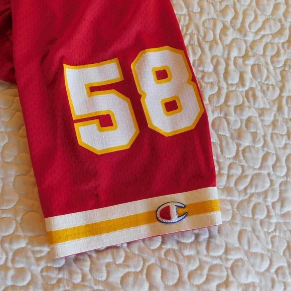 Vintage NFL Chiefs Champion #58 Derrick Thomas Champion Jersey / Size 48 - Picture 3 of 7